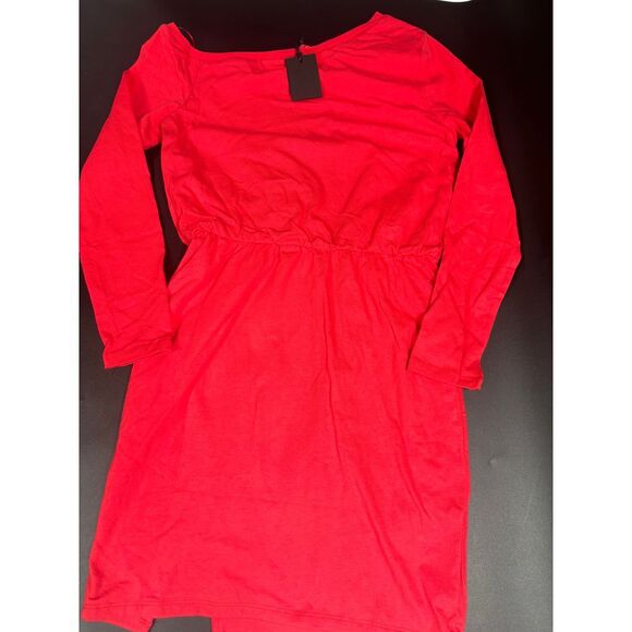 Philanthropy‎ NWT Red Rosebud Dress One Shoulder Long Sleeve Size Medium - Picture 4 of 7